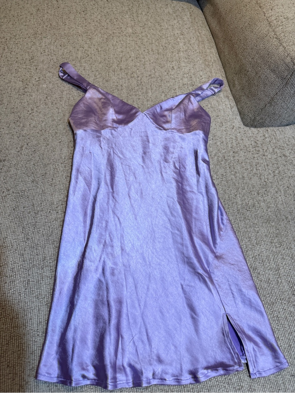 Princess Polly Lavender Satin Slip Dress